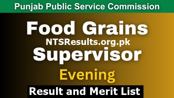 PPSC Punjab Food Result 2023 Merit List Grain Supervisor & Inspector